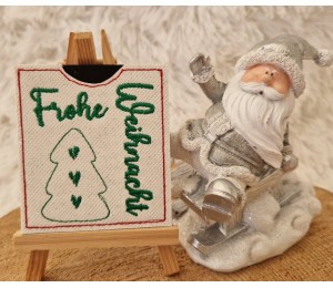 2€ ZUSATZTÜRCHEN 18. Dezember - Stickserie - ITH Teebeutel Verpackung